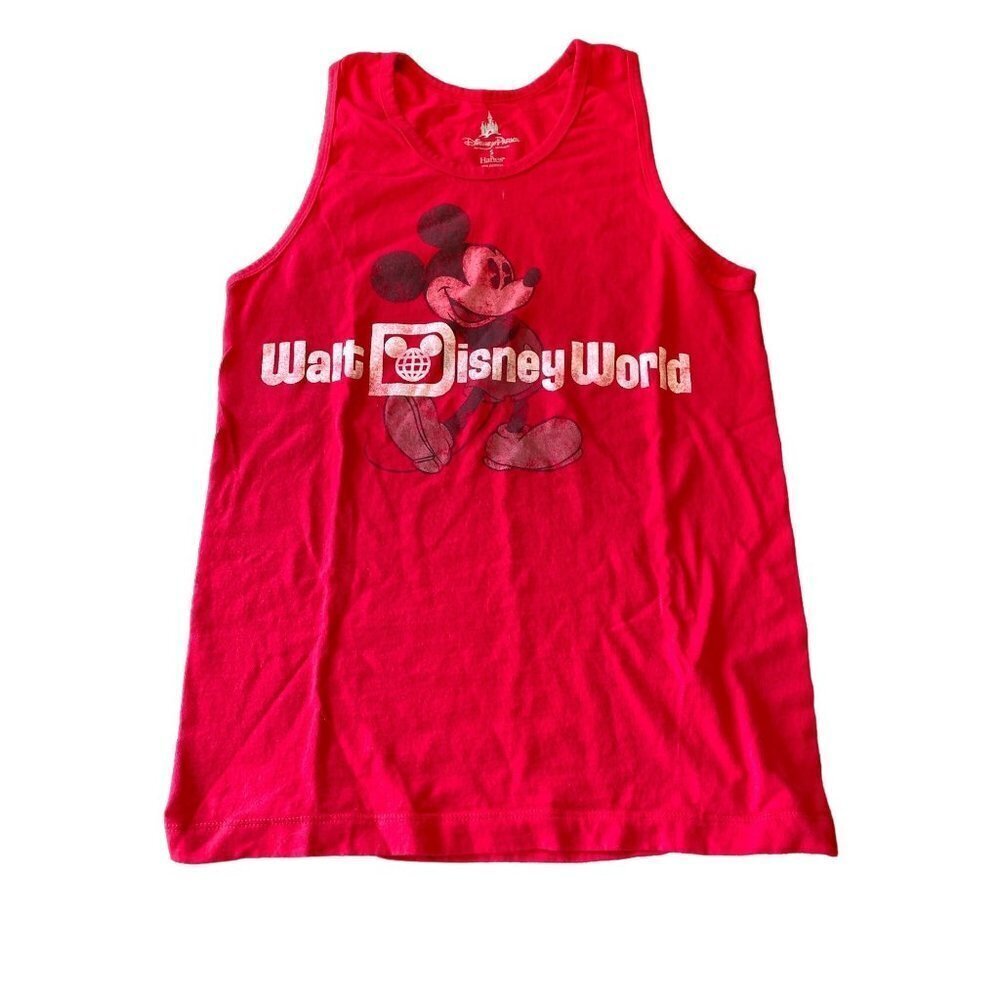 Red Walt Disney World Parks Mickey Mouse Tank Top Size Small